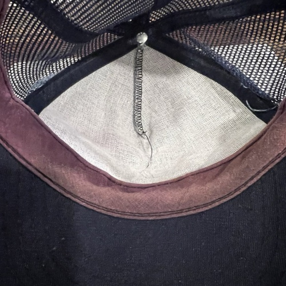 Vintage District 1 Bridge Safety‎ Trucker Hat Denim Mesh Snapback USA - Picture 3 of 5